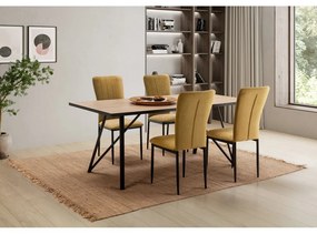 Set di sedie da pranzo color senape 4 pz pezzi Holly - Marckeric