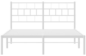 Giroletto con testiera in metallo bianco 120x200 cm