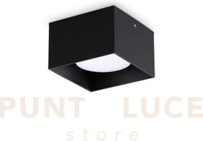 Spike quadrato faretto 1 luce attacco gx53 lampadina inclusa nero
