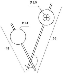 Mikado parete/soffitto 2 luci