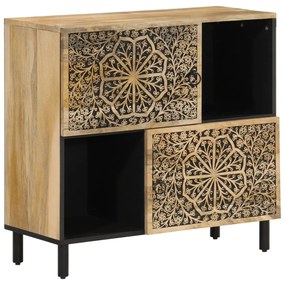 Credenza 80x33x75 cm in legno massello di mango