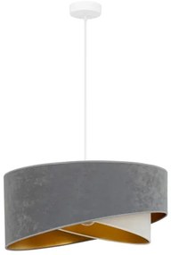 Brilagi - Lampadario LED a sospensione con filo LYRA 1xE27/15W/230V grigio/color crema/oro