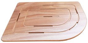 Pedana doccia in legno marino 74x55 cm lato destro per piatto doccia 70x90
