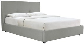 Letto con contenitore 160x200 cm in tessuto naturale SOGNO