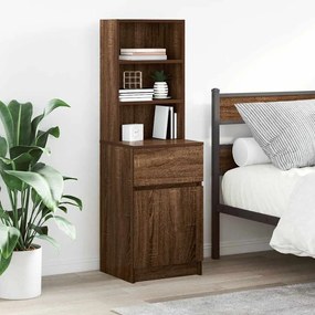 Comodino Rovere Marrone 39x35x125 Cm İn Legno Multistrato /