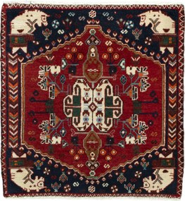Shiraz Tappeto persiano 60 x 60 Rosso (Iran) Annodato A Mano