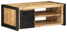 Tavolino Da Salotto 90x50x36 Cm Legno Massello Di Mango Grezzo /