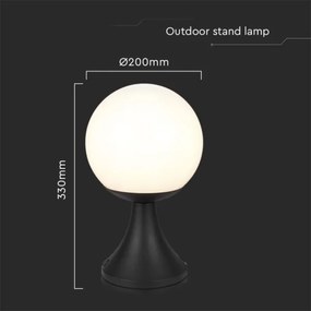 Lampada da esterno 1xE27/60W/230V IP44 33 cm nero