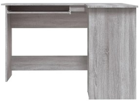 Scrivania angolare grigio sonoma 120x140x75cm legno multistrato