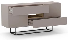 Cassettiera bassa grigio-beige 145x82 cm Titan - Marckeric