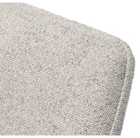 Sedia da pranzo grigio chiaro in imbottito con braccioli Alma – Unique Furniture