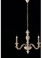 Lampadario Shabby Chic Leonardo Avorio Oro 3 Luci E14