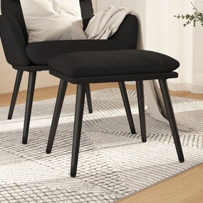 Poggiapiedi Nero 45x29,5x35 Cm İn Tessuto /
