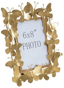 Cornice in metallo color oro 28x30,5 cm Butterfly - Mauro Ferretti
