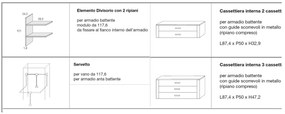 Armadio Moon 2 ante scorrevoli linea Domino finitura Cachemire e Specchio Bronzo