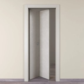 Porta pieghevole a libro simmetrica Hunk Lunar grigio L 70 x H 210 cm sinistra