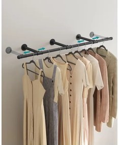 Appendiabiti a parete per grucce LINEA, nero