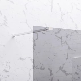 Doccia walkin 140 cm vetro fume profilo bianco | KW1000FB - KAMALU