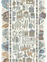 Lewis & Wood Carta da parati Ravi Ribbon - Aqua Vita