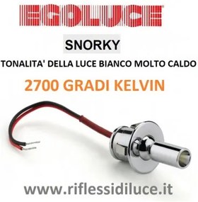 Egoluce snorky faretto da incasso led 1W 2700° Kelvin