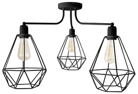 Lampadario KARO 3xE27/15W/230V nero