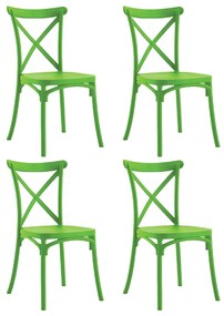 Sedia in polipropilene verde CLEO (4 pz)