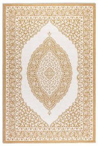 Tappeto da esterno giallo ocra e crema 80x150 cm Gemini - Elle Decoration