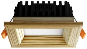 APLED - Lampada LED SQUARE WOODLINE LED/3W/230V 3000K 9x9 cm pino legno solido