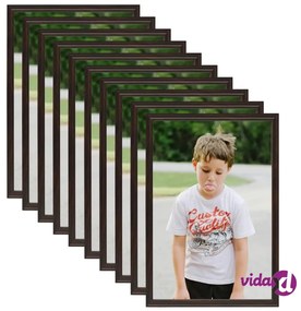 vidaXL Cornici Foto Collage 10 pz per Tavolo Nere 15x21cm in MDF