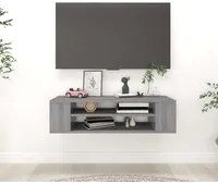 Pensile Porta TV Grigio Sonoma 100x30x26,5 cm Legno Multistrato 826361