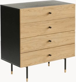 Cassettiera in legno di quercia Jugend