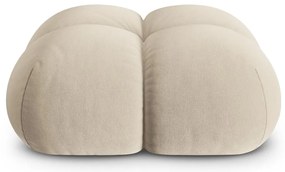 Poggiapiedi beige con rivestimento in velluto Loretto – Cosmopolitan Design