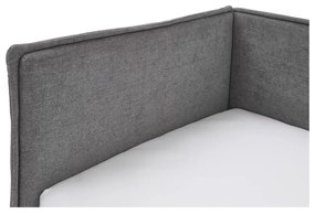 Letto da bambini con sponde grigio imbottito con contenitore con rete inclusa 90x200 cm Fun – Meise Möbel