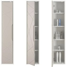Colonna bagno sospesa h .150 cm Furore tortora con ripiani regolabili