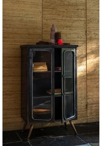 Vetrina nera in metallo 60x100x35 cm Denza – Dutchbone
