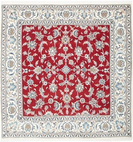 Nain Tappeto persiano 200 x 210 Rosso (Iran) Annodato A Mano