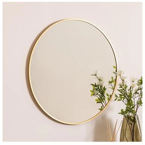 Atmosphera - Specchio da parete ALICE diametro 70 cm oro