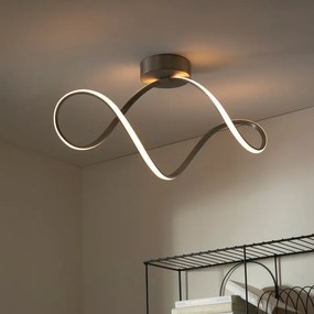 Plafoniera LED moderno Irena, argento 35x30 cm dimmerabile, 2253 lumen INSPIRE
