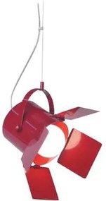 Tosel  Lampadari, sospensioni e plafoniere Lampada a sospensione tondo metallo rosso  Tosel