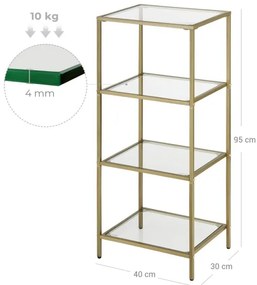 Libreria GLASY dorata