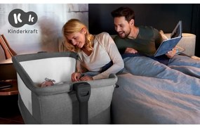 KINDERKRAFT - Culla per bambini NESTE GROW grigio chiaro