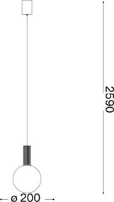 Ideal Lux - Lampadario LED a cavo ODEON LED/8W/230V CRI 90 Ø 20 cm beige/bianco