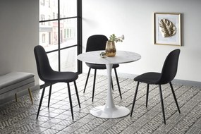 Set tavolo rotondo Denver + 3 sedie K449 nero