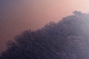 Quadro su tela – Luna piena sopra il villaggio