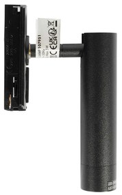 Faretto moderno nero per sistema a binario monofase - Iconic Ivy