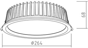 APLED-Lampada LED RONDO WOODLINE LED/18W/230V 4000K diametro 26 cm pino legno solido