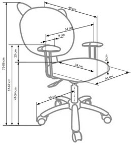 Sedia da ufficio CAT rosa
