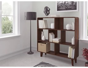 Libreria in noce 122x126 cm Cassie - Støraa