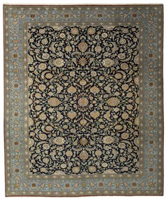 Ghom Tappeto persiano 400 x 330 Blu (Iran) Annodato A Mano