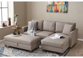 Divano angolare beige (angolo destro) Eva - Balcab Home